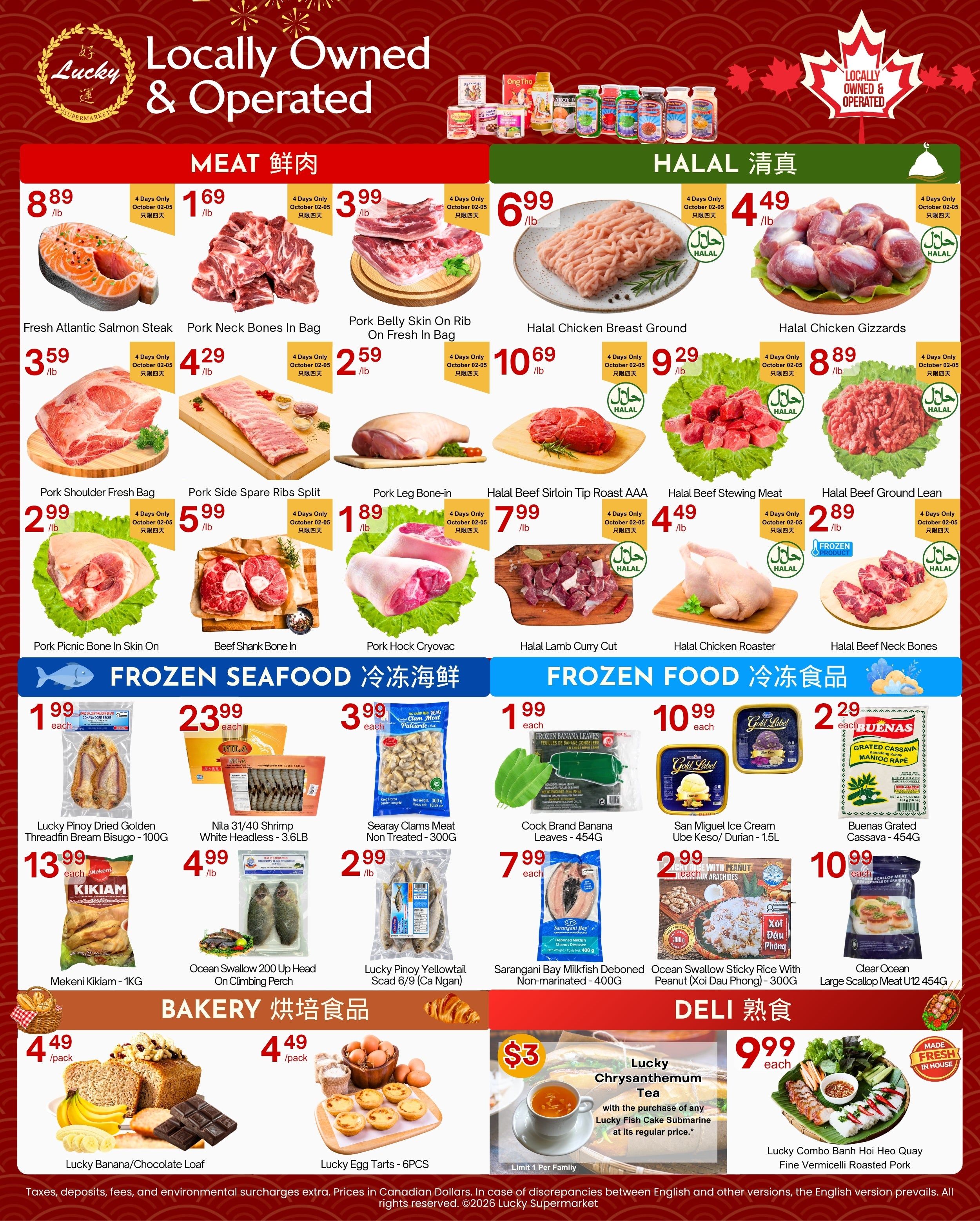 Lucky Supermarket (Surrey) Flyer October 2 to 8
