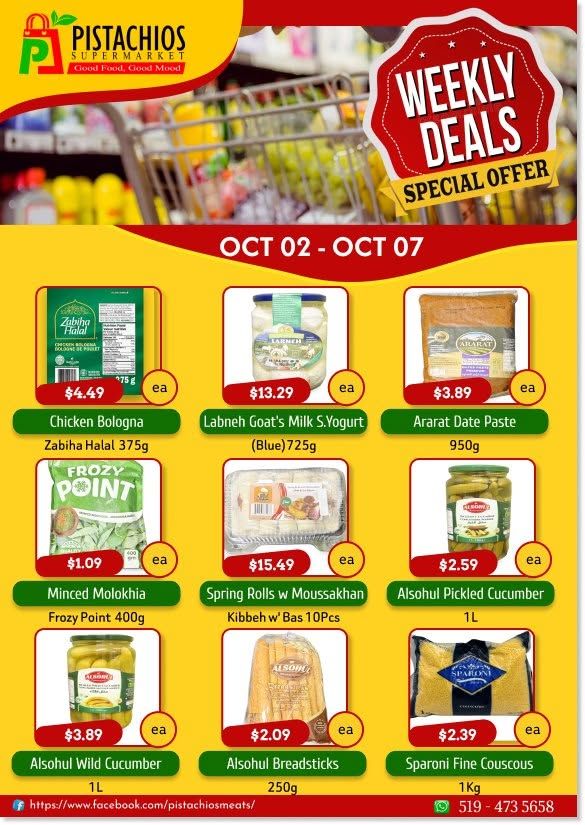 Pistachios Supermarket Flyer October 2 to 7