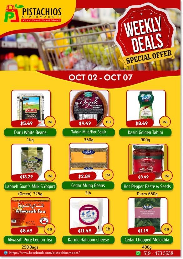 Pistachios Supermarket Flyer October 2 to 7