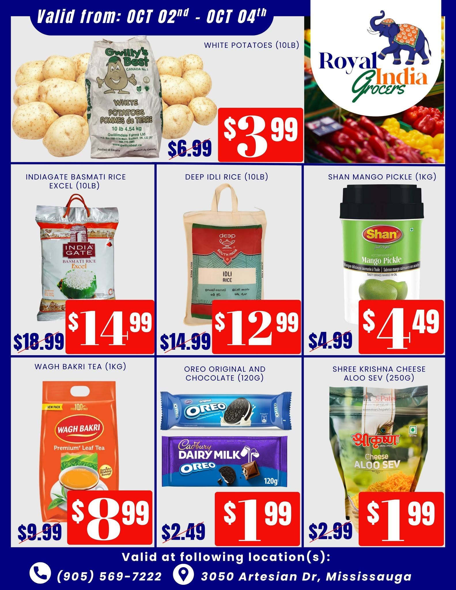 Royal India Grocers Flyer October 2 to 4