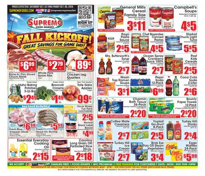 Supremo Food Markets Weekly Ad October 3 - 9, 2026