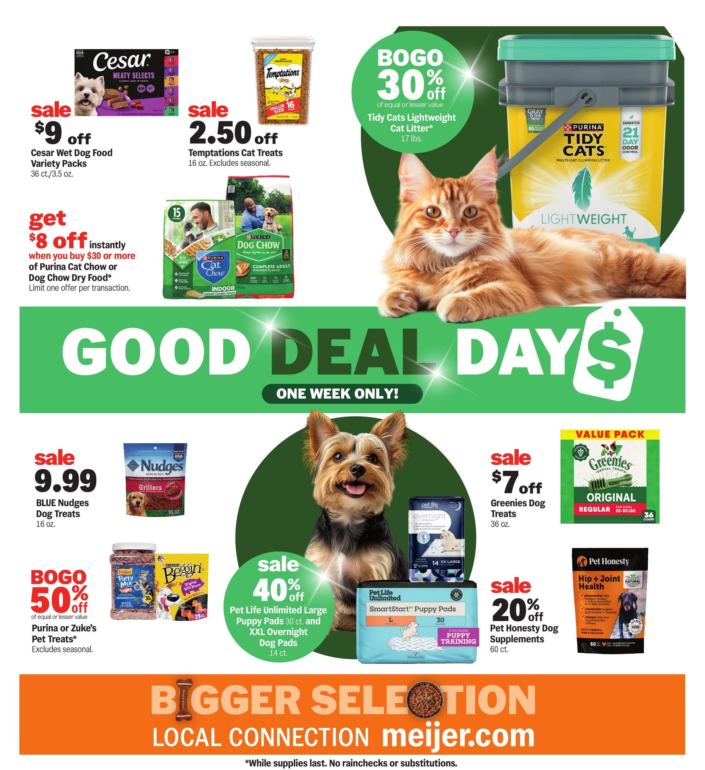 Meijer (Aurora Area, IL) good deal days. one week only! Weekly Ad October 7 - 13, 2026