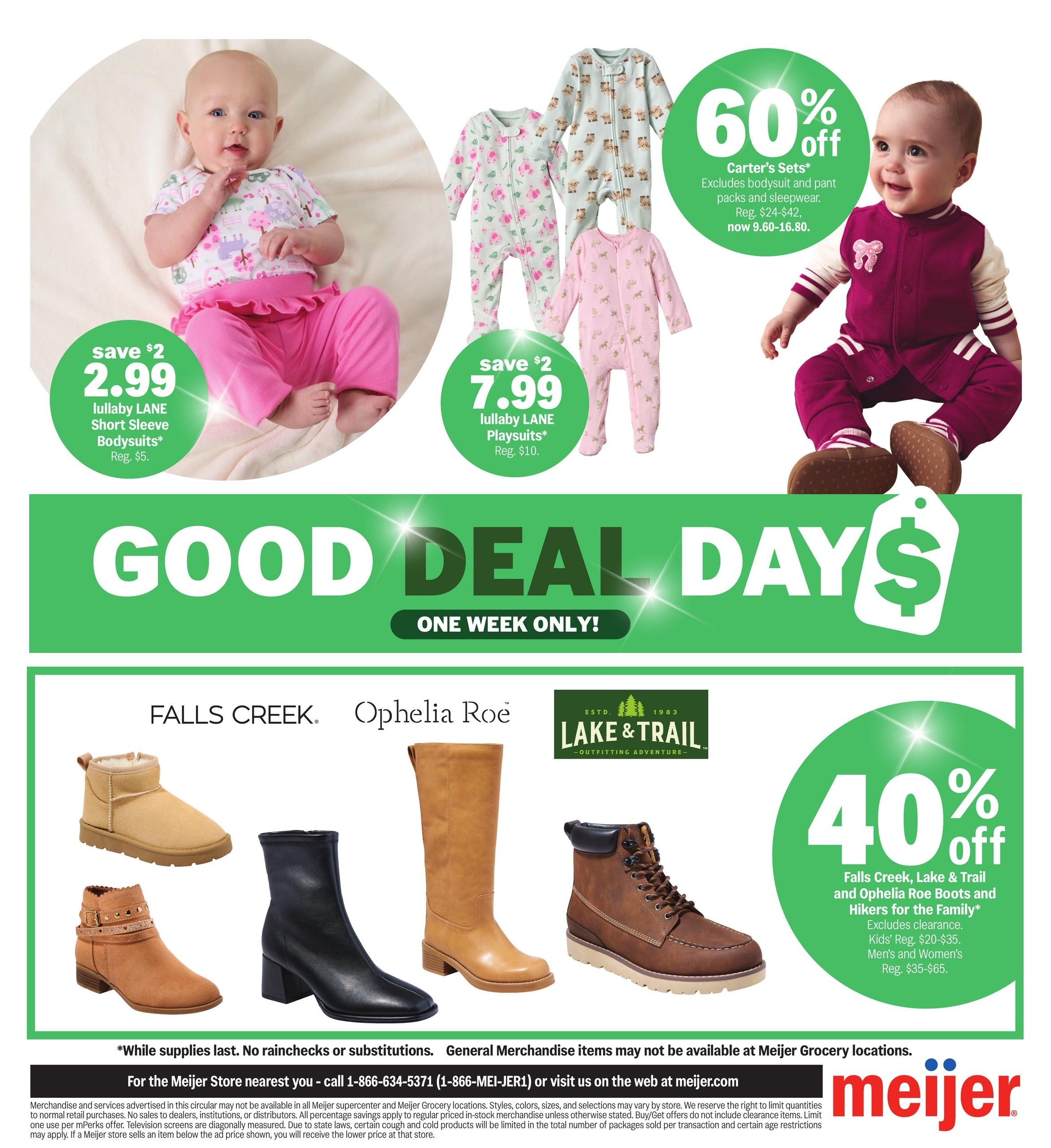Meijer (Carmel Area, IN) good deal days. one week only! Weekly Ad October 7 - 13, 2026