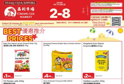 Chong Lee Market Flyer October 2 to 8