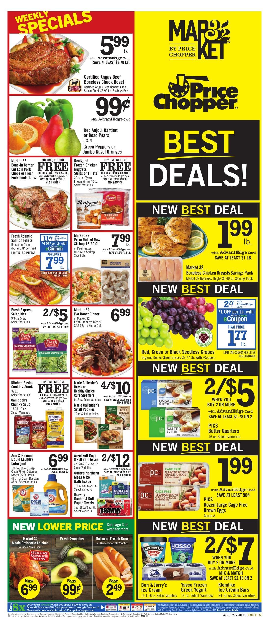 Price Chopper (Athol Area, MA) Weekly Ad October 4 - 10, 2026