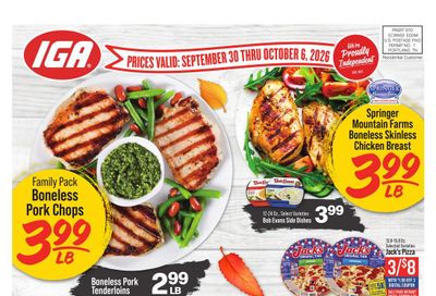 IGA (Christiansburg Area, OH) Weekly Flyer (promoted) Weekly Ad September 30 - October 6, 2026