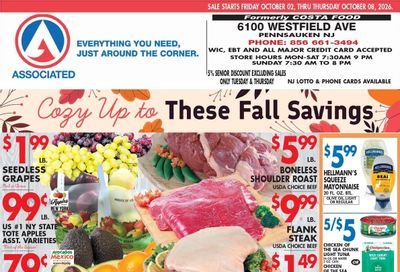 Associated Supermarkets (Haddonfield Area, NJ) Weekly Ad October 2 - 8, 2026