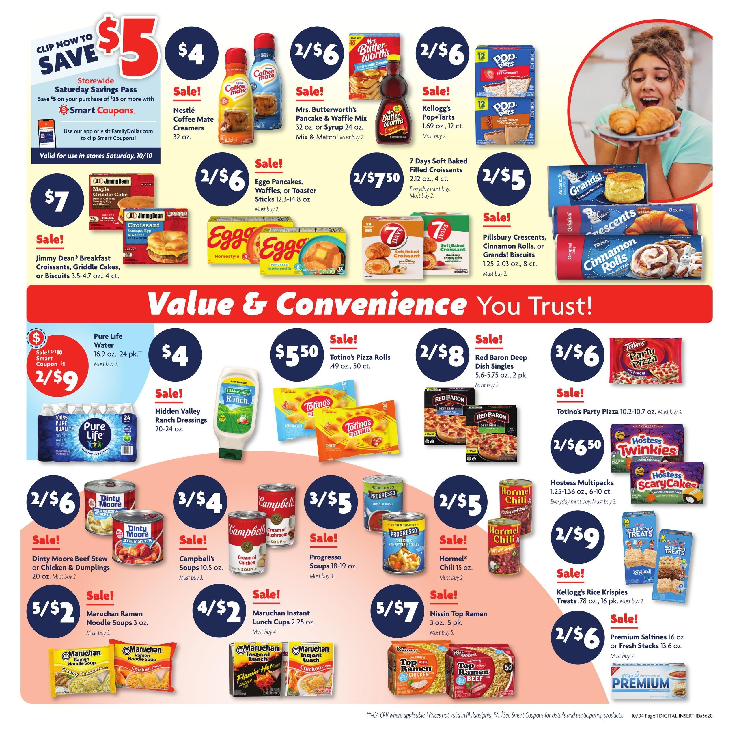Family Dollar (Bullhead City Area, AZ) Weekly Ad October 4 - 12, 2026