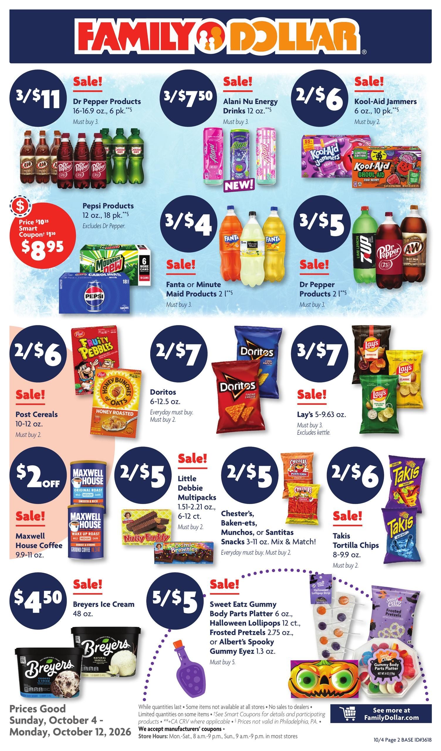 Family Dollar (Bullhead City Area, AZ) Weekly Ad October 4 - 12, 2026