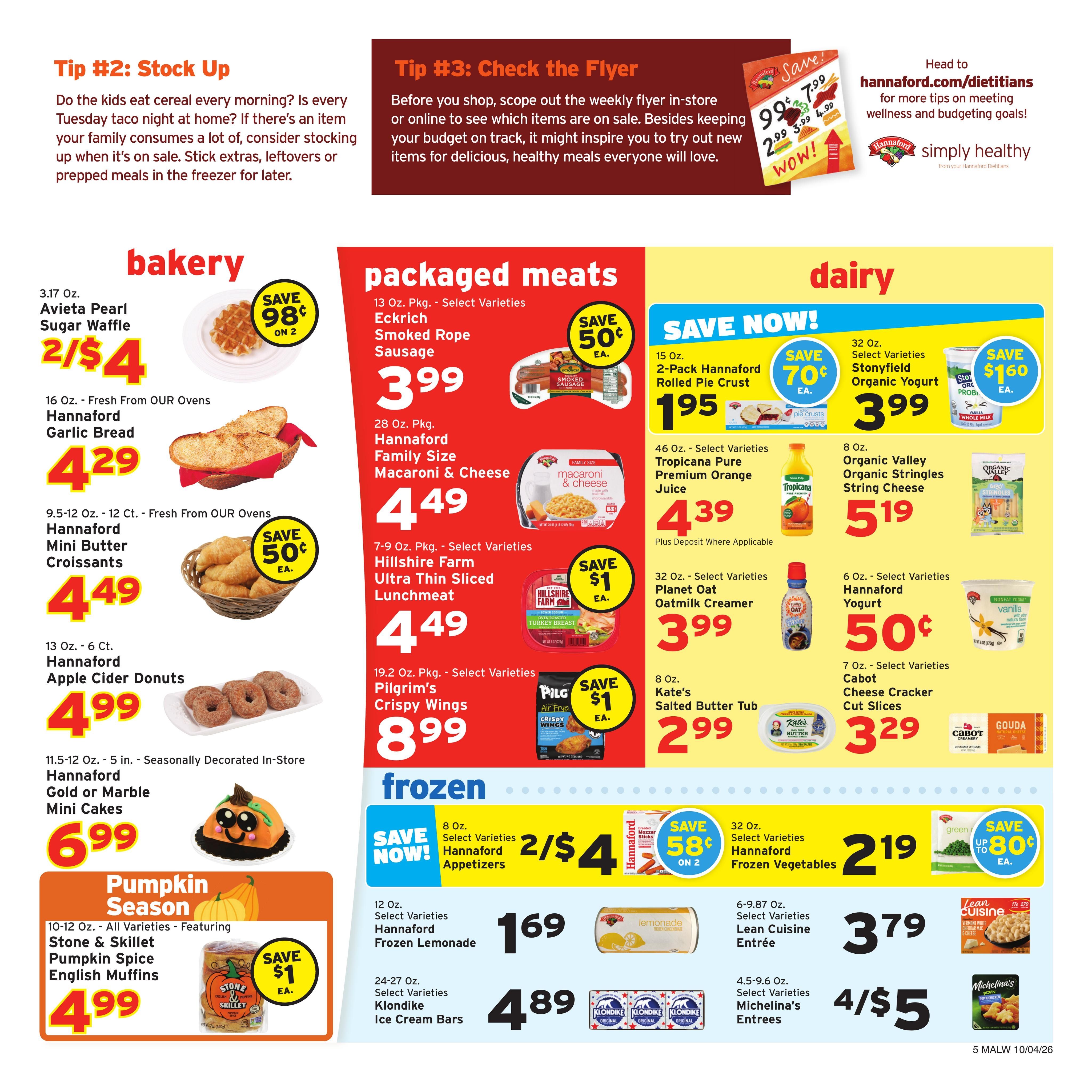 Hannaford (Athol Area, MA) Week 41 Flyer - for Flipp Weekly Ad October 4 - 10, 2026