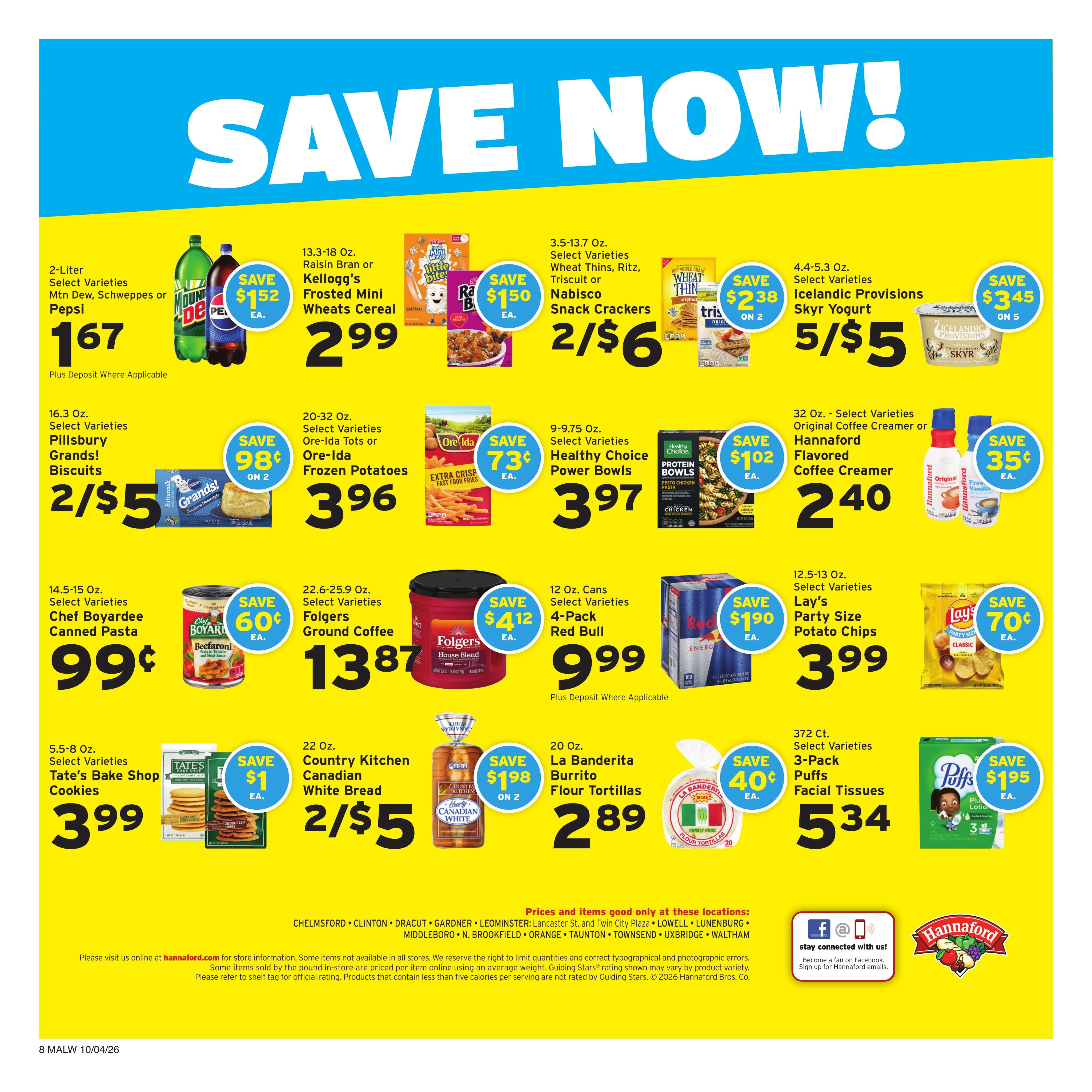 Hannaford (Athol Area, MA) Week 41 Flyer - for Flipp Weekly Ad October 4 - 10, 2026