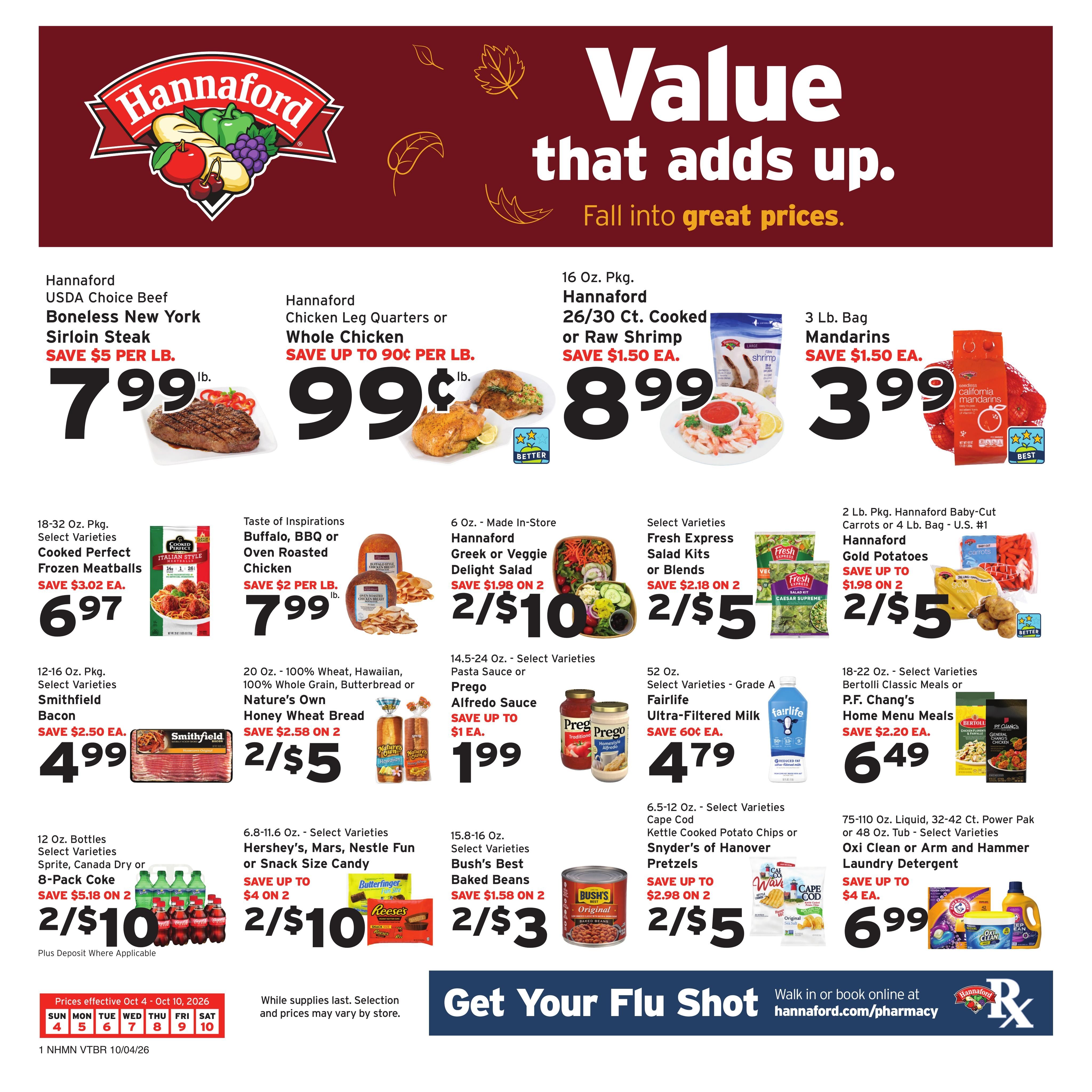 Hannaford (Berwick Area, ME) Week 41 Flyer - for Flipp Weekly Ad October 4 - 10, 2026