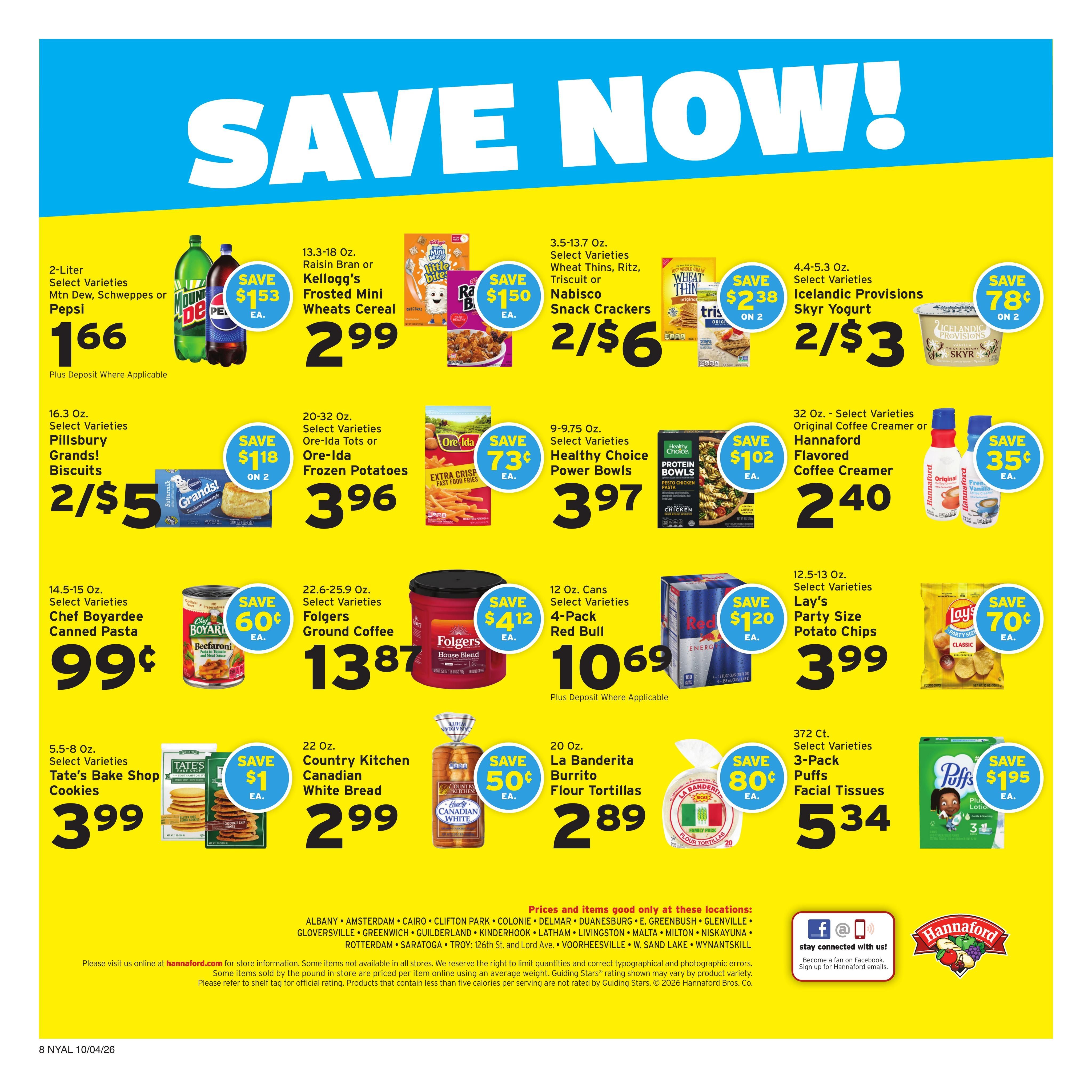 Hannaford (Albany Area, NY) Week 41 Flyer - for Flipp Weekly Ad October 4 - 10, 2026