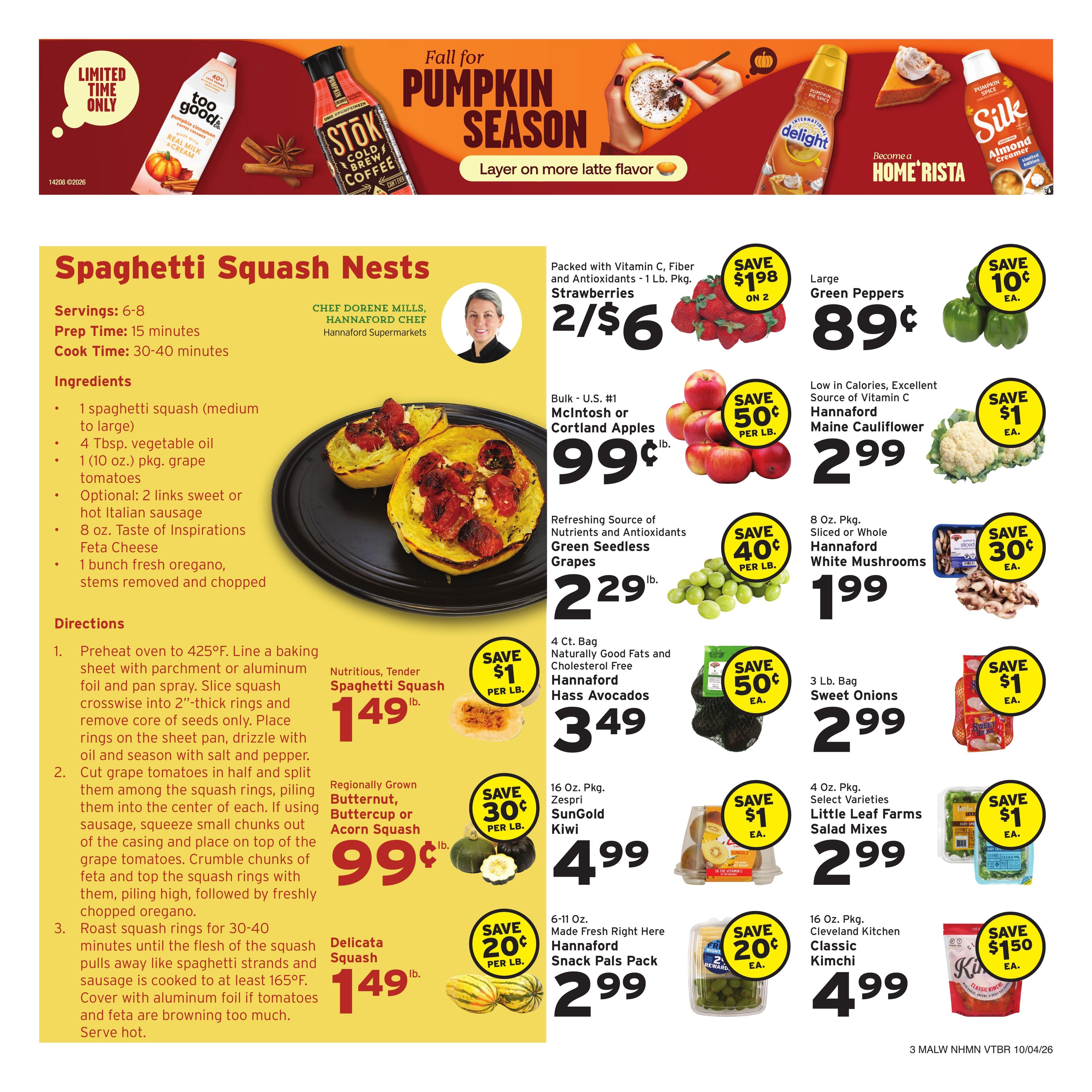 Hannaford (Brattleboro Area, VT) Week 41 Flyer - for Flipp Weekly Ad October 4 - 10, 2026