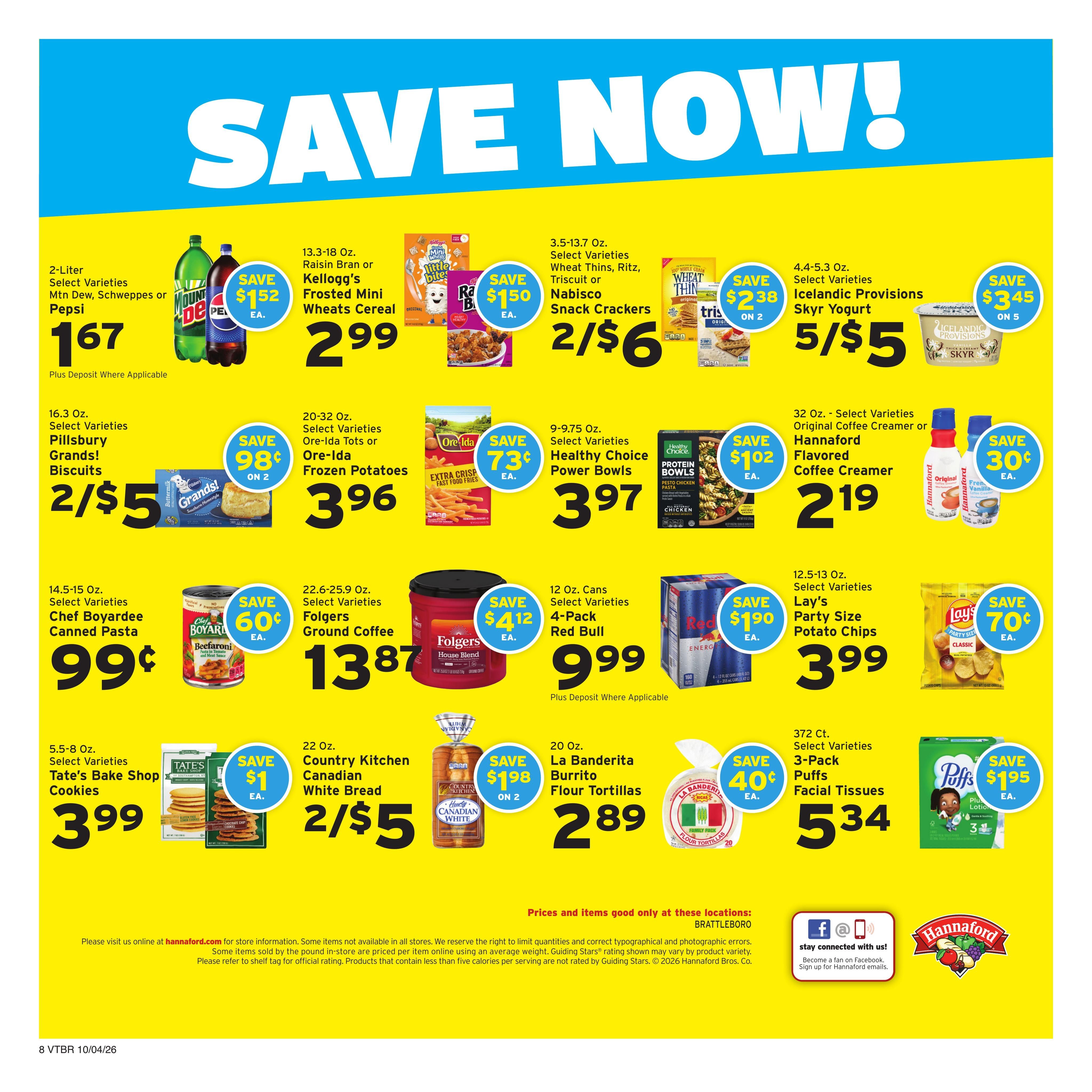 Hannaford (Brattleboro Area, VT) Week 41 Flyer - for Flipp Weekly Ad October 4 - 10, 2026