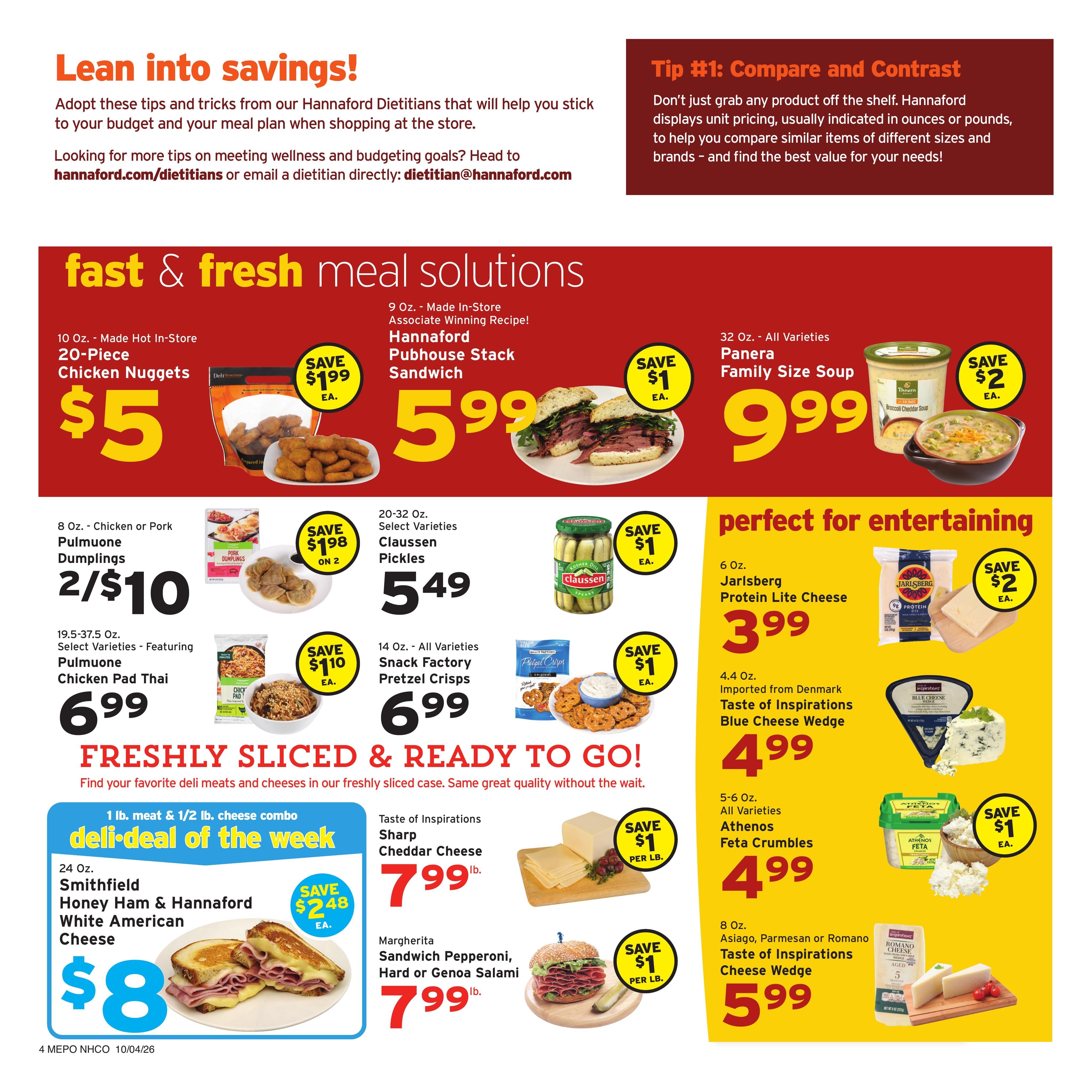 Hannaford (Portland Area, ME) Week 41 Flyer - for Flipp Weekly Ad October 4 - 10, 2026
