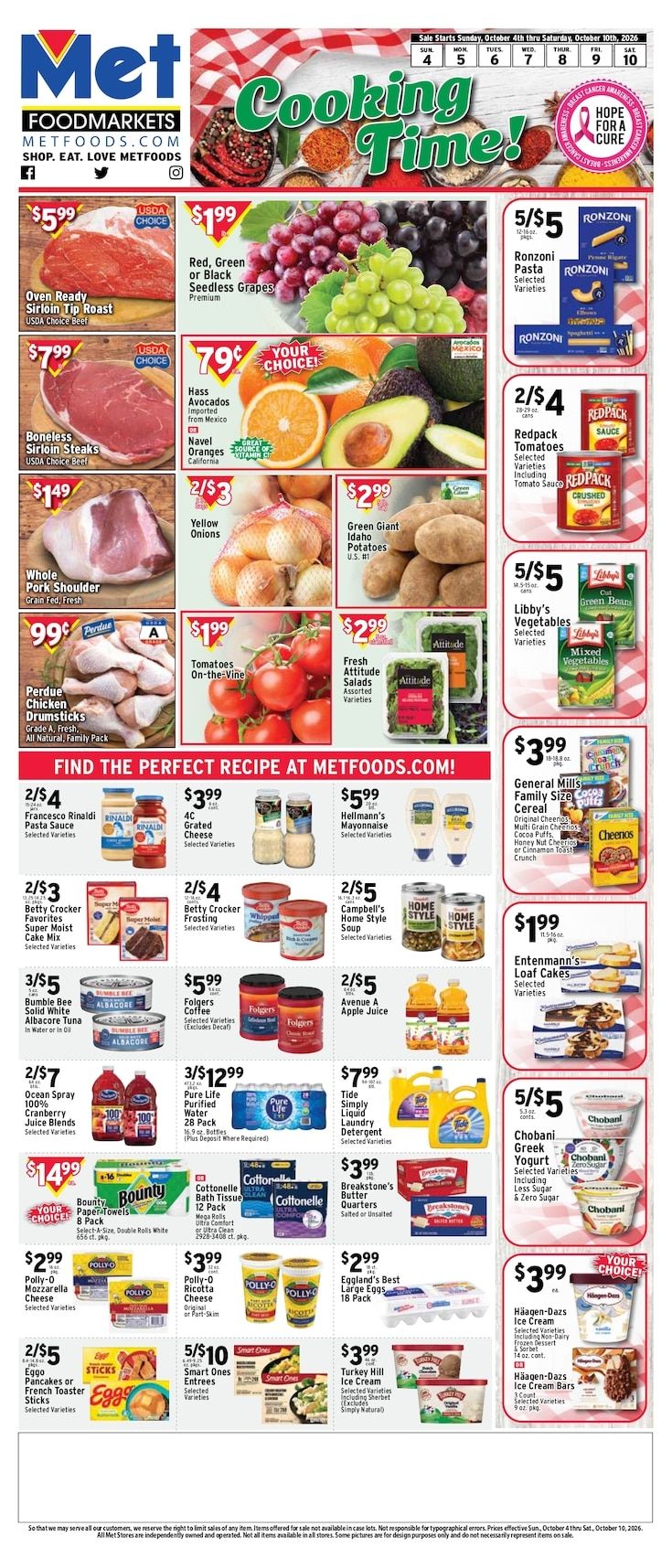 Met Foodmarkets (New Jersey, New York) Weekly Ad October 4 - 10, 2026