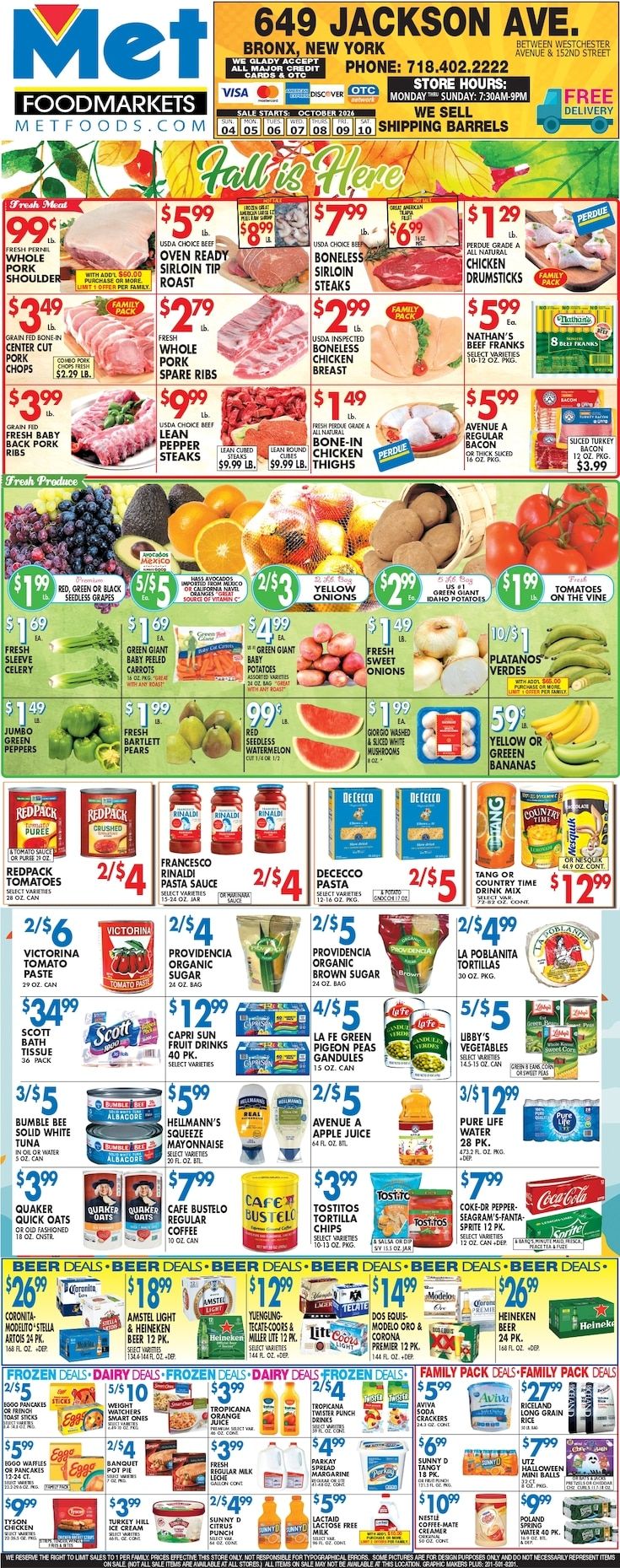 Met Foodmarkets (Bronx, NY) Weekly Ad October 4 - 10, 2026