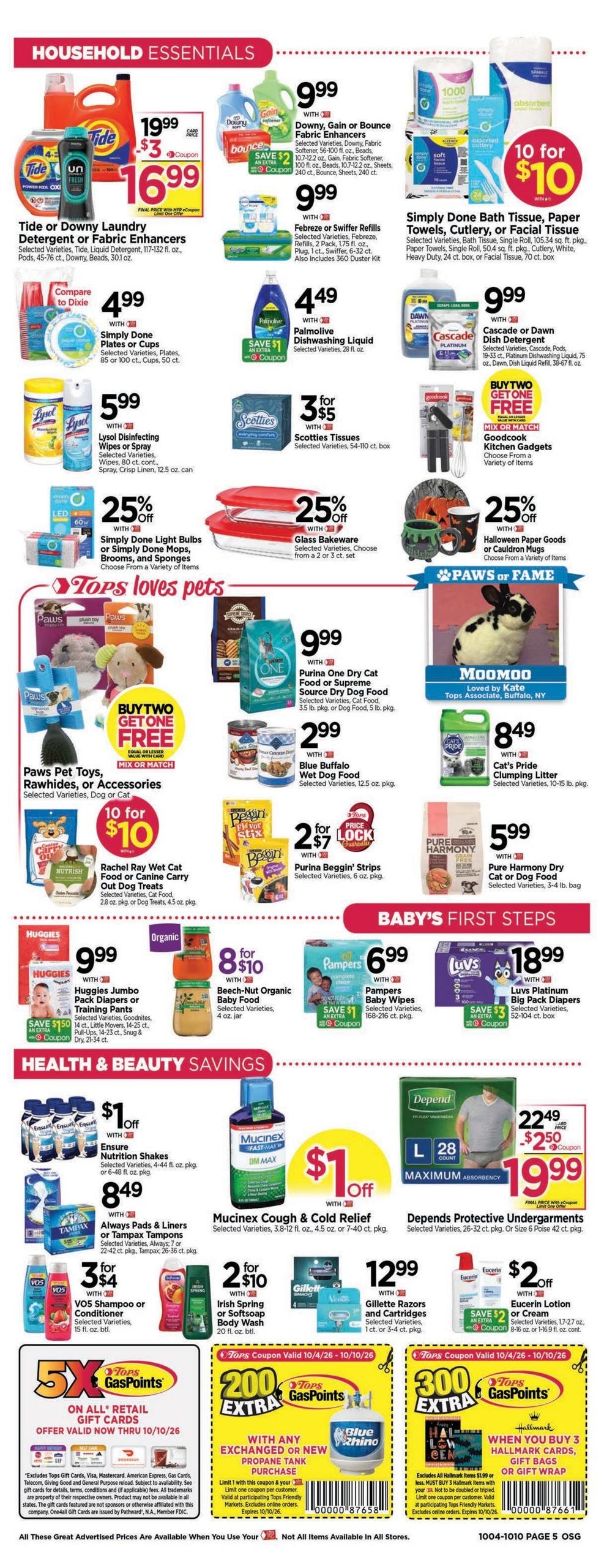 Tops Friendly Markets (Buffalo Area, NY) Weekly Ad October 4 - 10, 2026