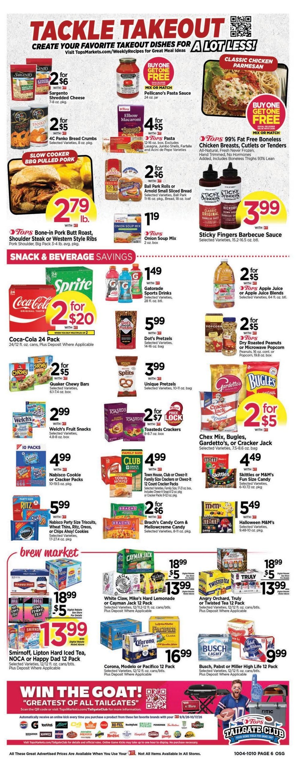 Tops Friendly Markets (Buffalo Area, NY) Weekly Ad October 4 - 10, 2026