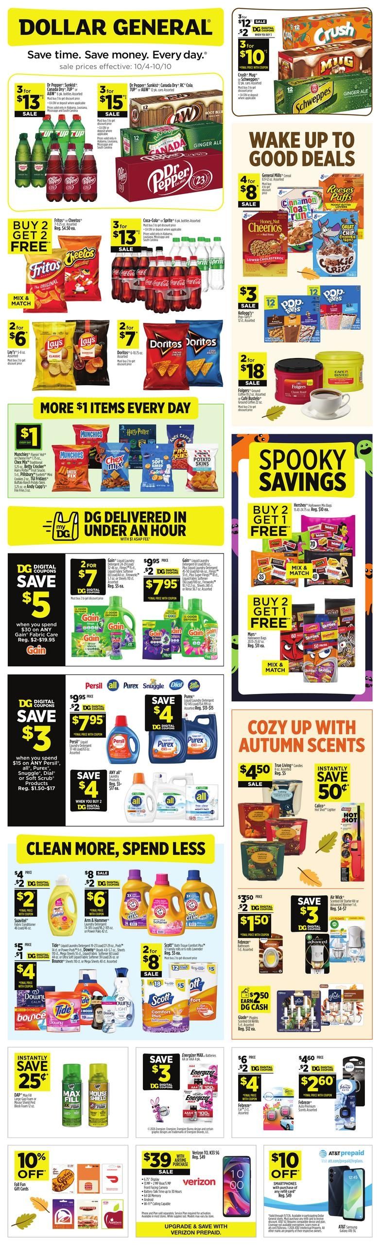 Dollar General (Bellamy-Chatom Area, AL) Weekly Ad October 4 - 10, 2026