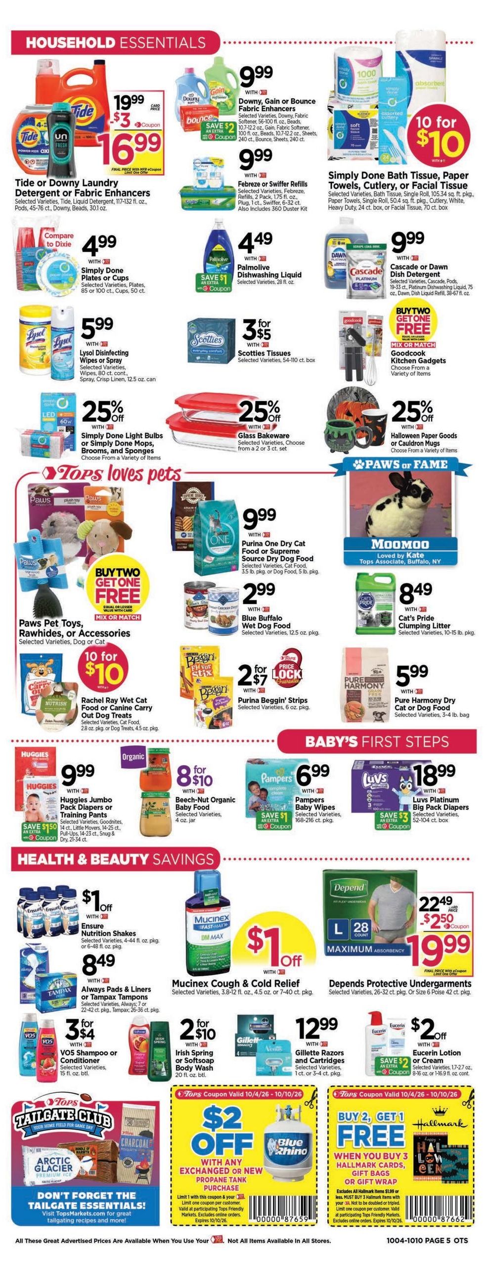 Tops Friendly Markets (Kinsman Area, OH) Weekly Ad October 4 - 10, 2026
