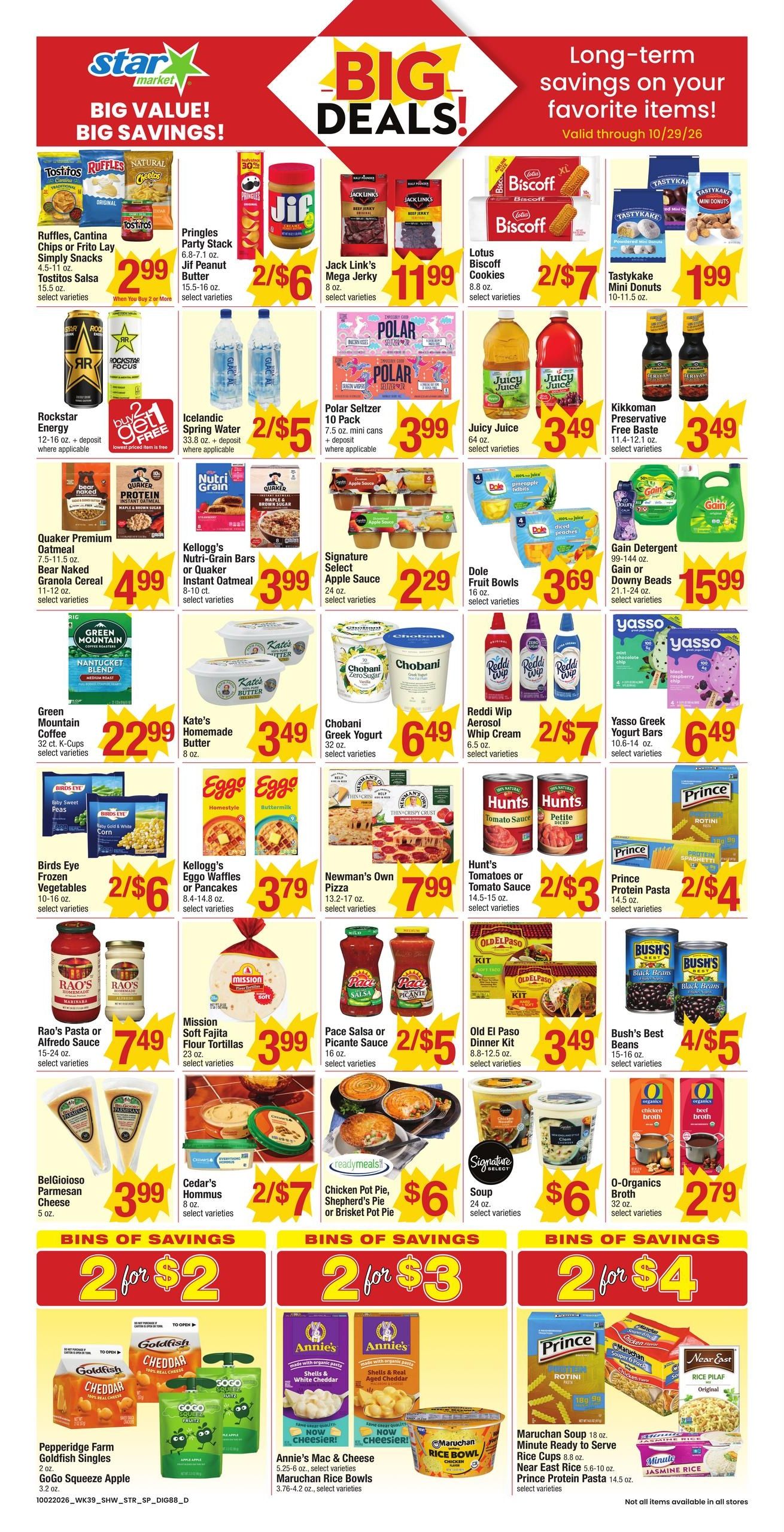 Star Market (Brockton-Quincy Area, MA) Weekly Ad October 2 - 8, 2026