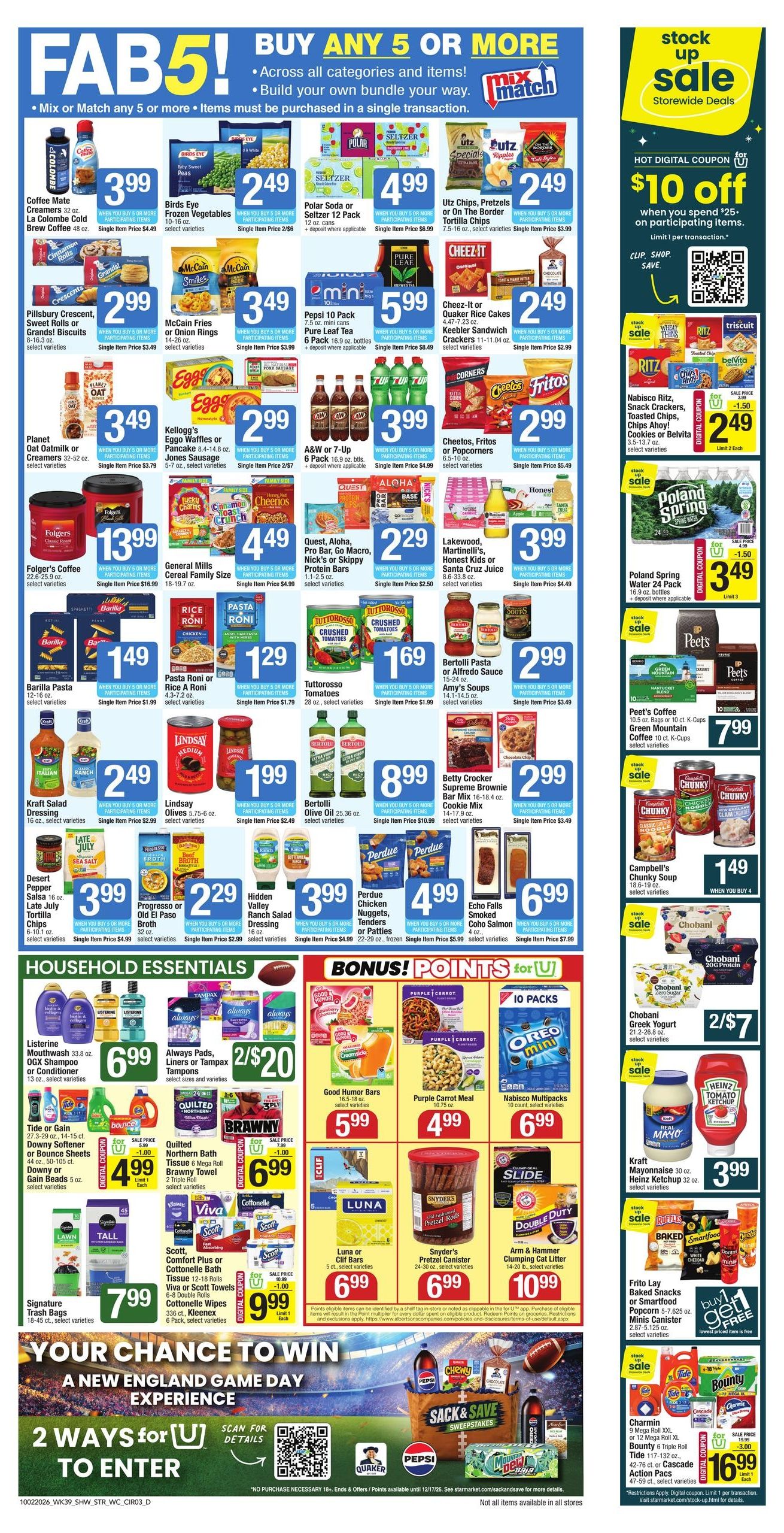 Star Market (Brockton-Quincy Area, MA) Weekly Ad October 2 - 8, 2026