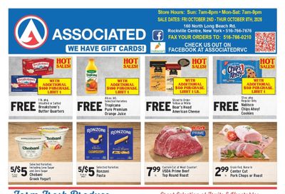 Associated Supermarkets (Carle Place Area, NY) Weekly Ad October 2 - 8, 2026