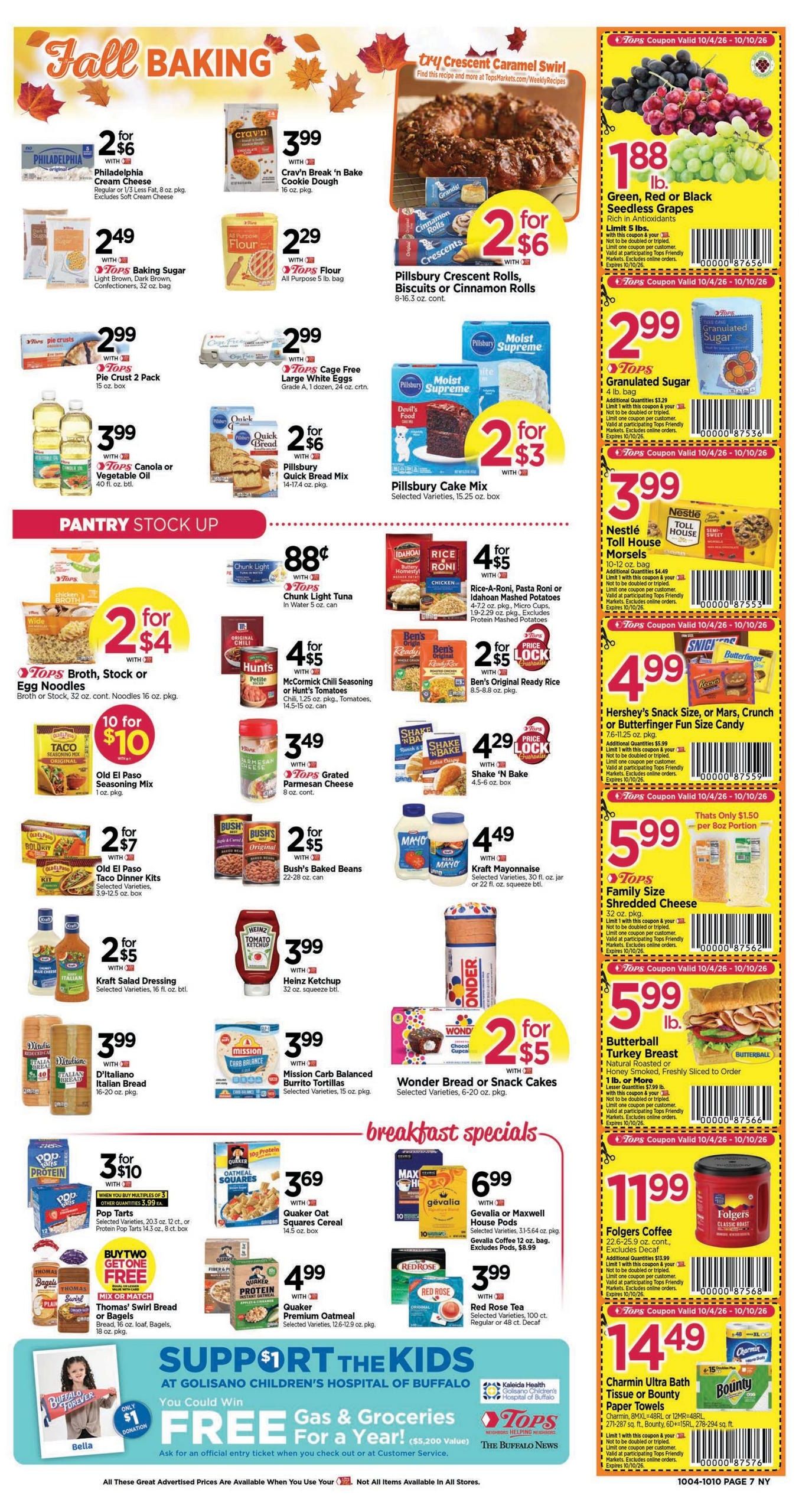 Tops Friendly Markets (Millbrook Area, NY) Weekly Ad October 4 - 10, 2026
