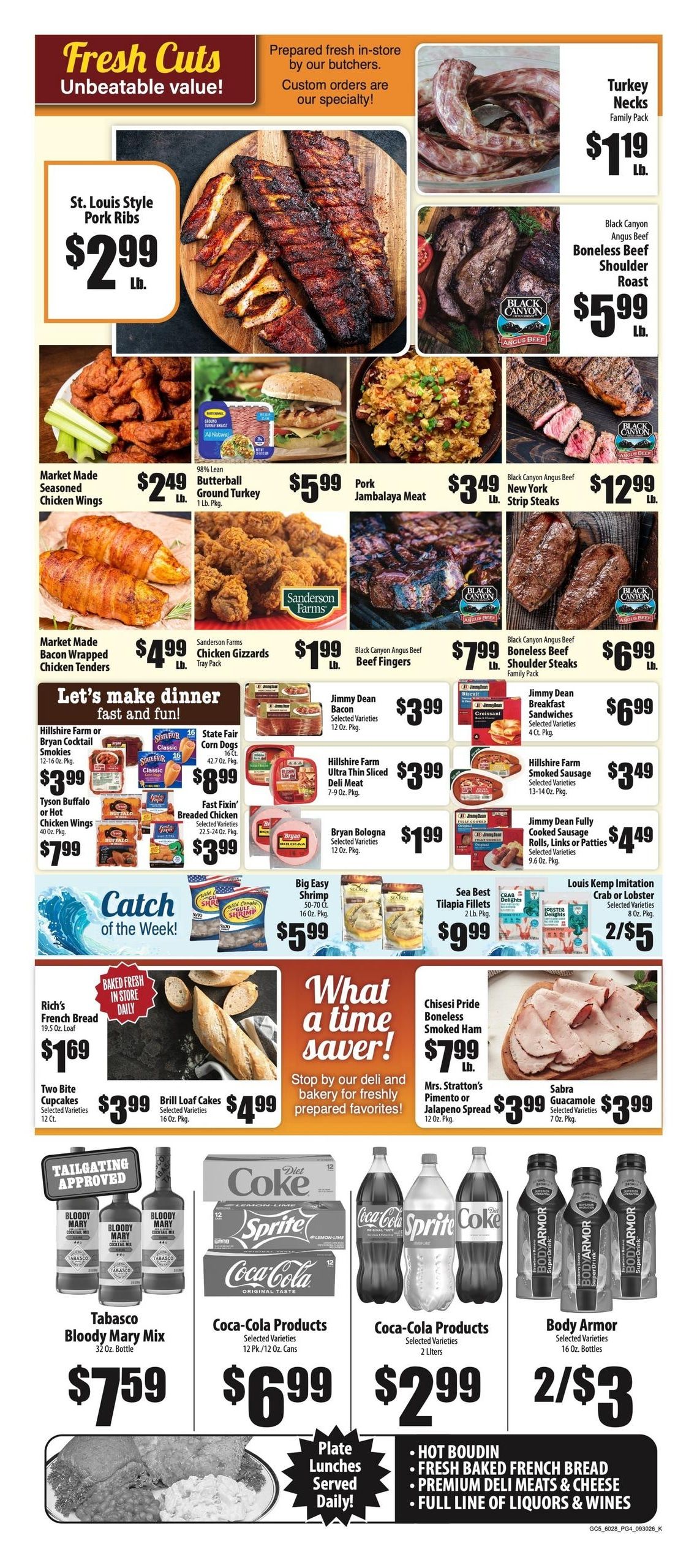 Shawn's Cajun Meats and Grocery Weekly Ad September 30 - October 6, 2026
