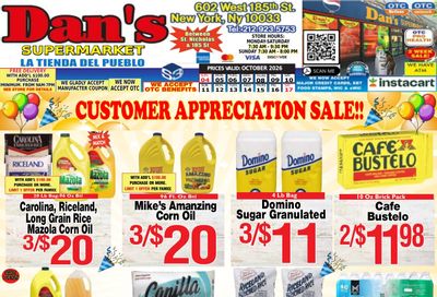 Dan's Supermarket Weekly Ad October 4 - 10, 2026