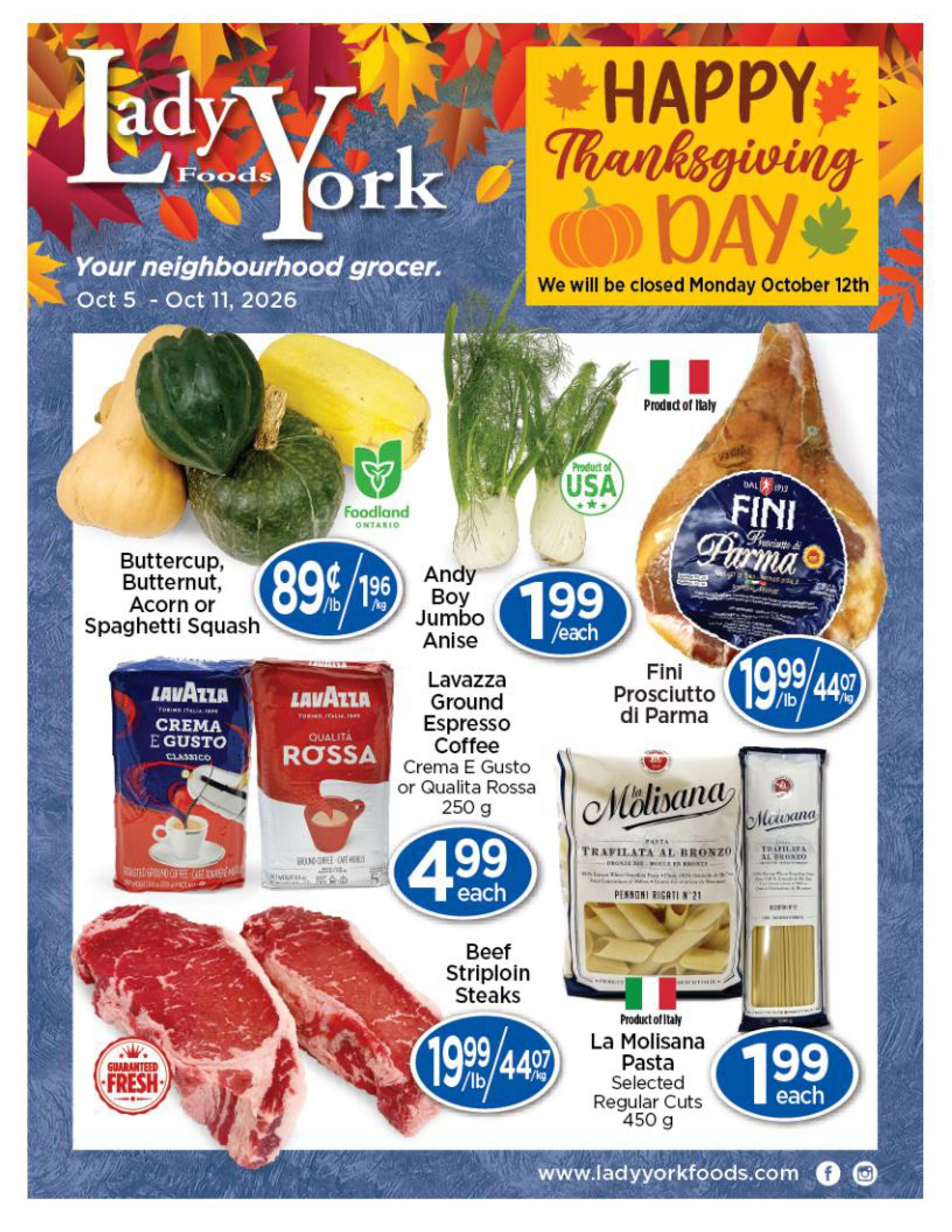 Lady York Foods Flyer October 5 to 11