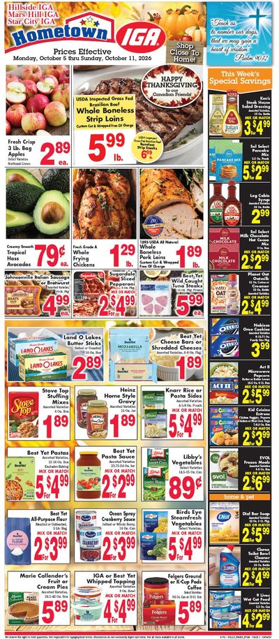 Tweedie IGA Weekly Ad October 5 - 11, 2026