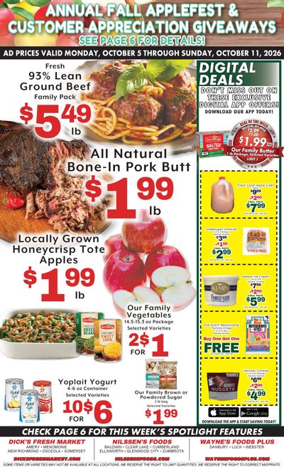 Nilssen's Foods Weekly Ad October 5 - 11, 2026