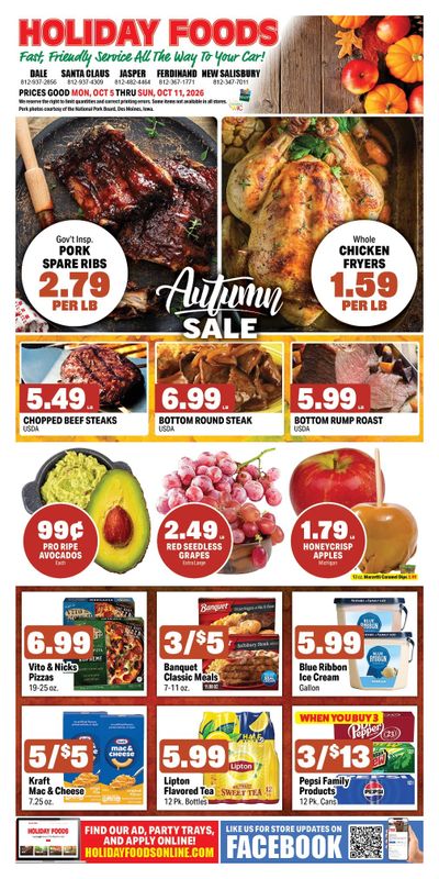 Holiday Foods Weekly Ad October 7 - 13, 2026