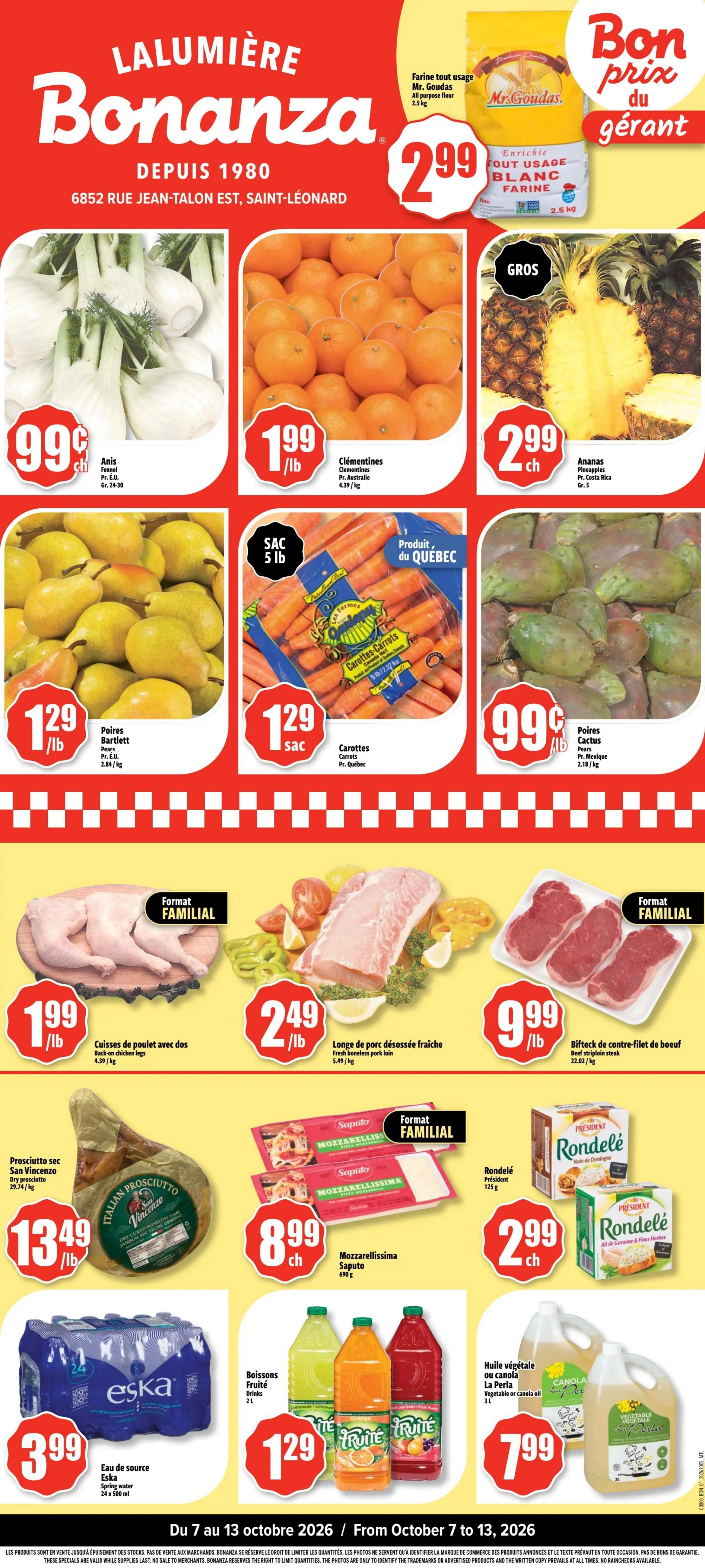 Bonanza Flyer October 7 to 13