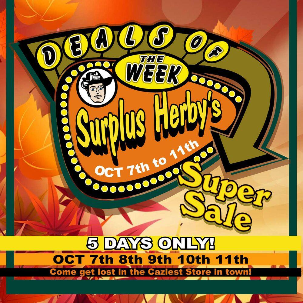 Surplus Herby’s Flyer October 7 to 11