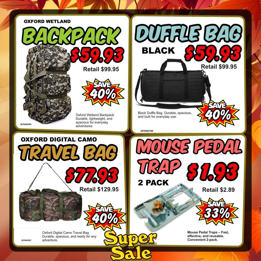 Surplus Herby’s Flyer October 7 to 11