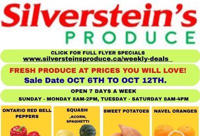 Silverstein's Produce Flyer October 6 to 12