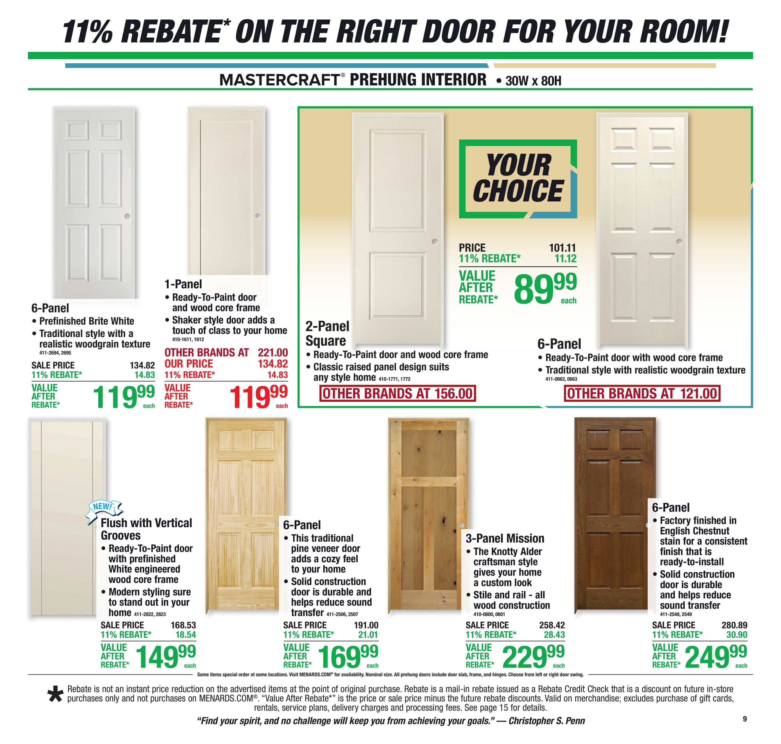 Menards (Chatham Area, IL) 11% Rebate Sale Weekly Ad September 30 - October 11, 2026