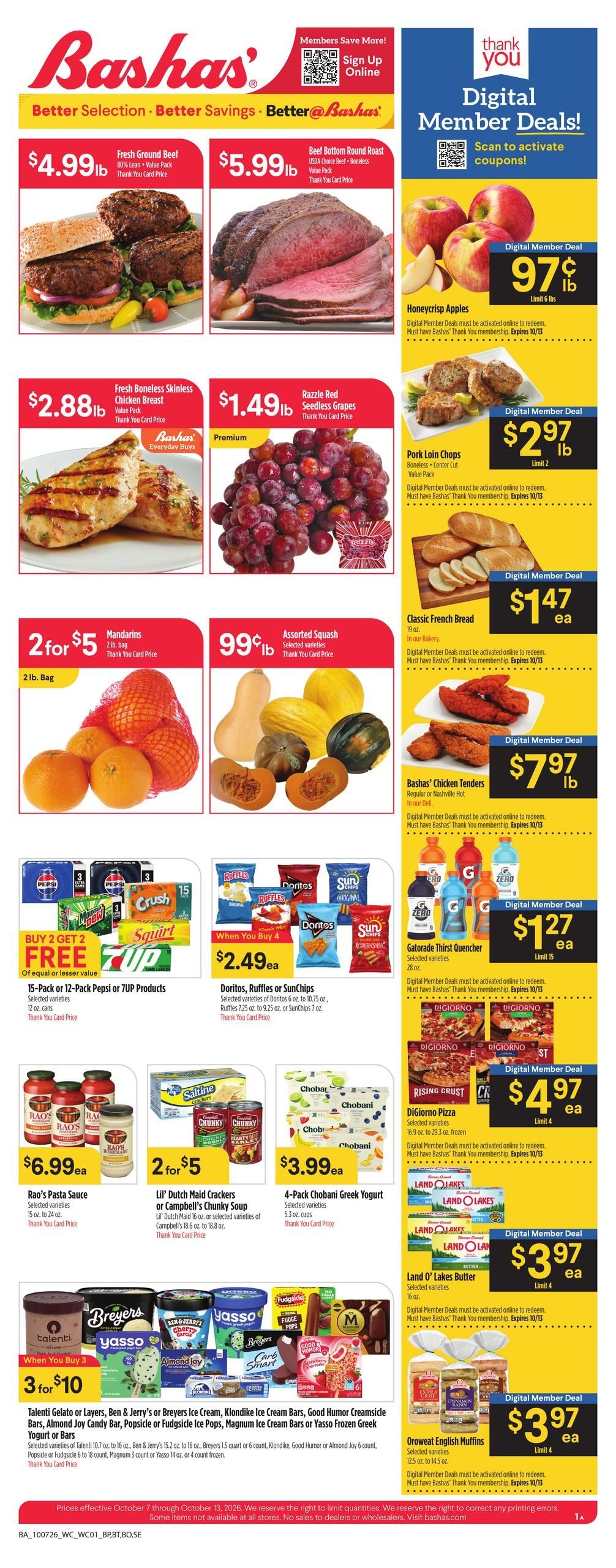 Bashas' (Apache Junction Area, AZ) Next Week’s Weekly Ad October 7 - 13, 2026