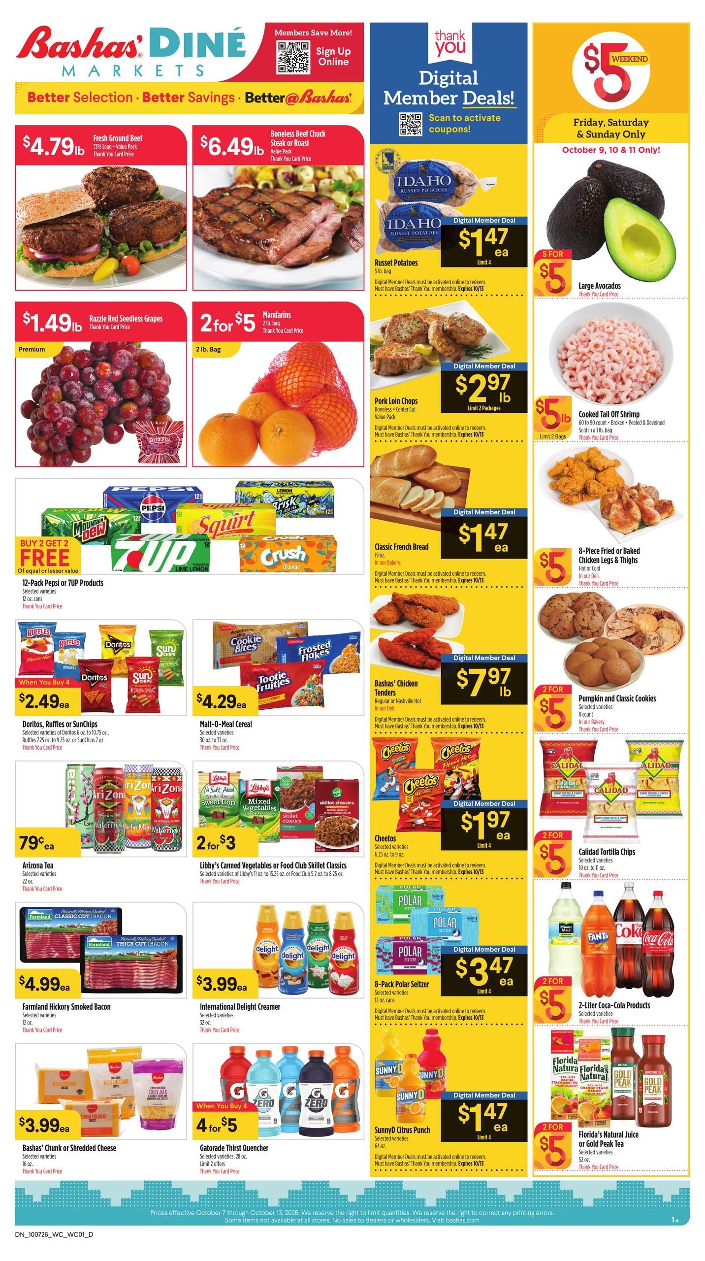 Bashas' (Dennehotso Area, AZ) Next Week’s Weekly Ad October 7 - 13, 2026