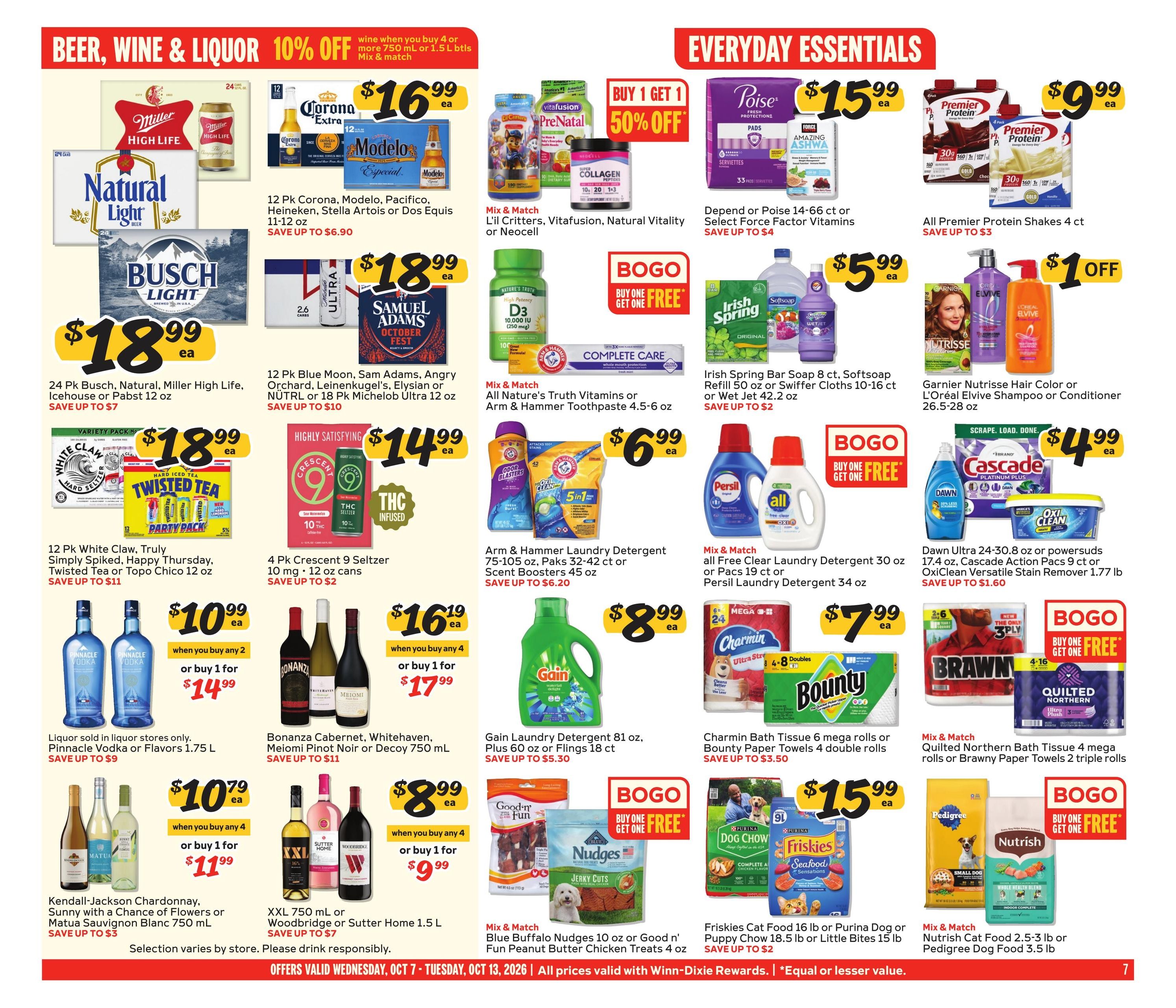 Winn-Dixie (Clearwater Area, FL) Weekly Ad October 7 - 13, 2026