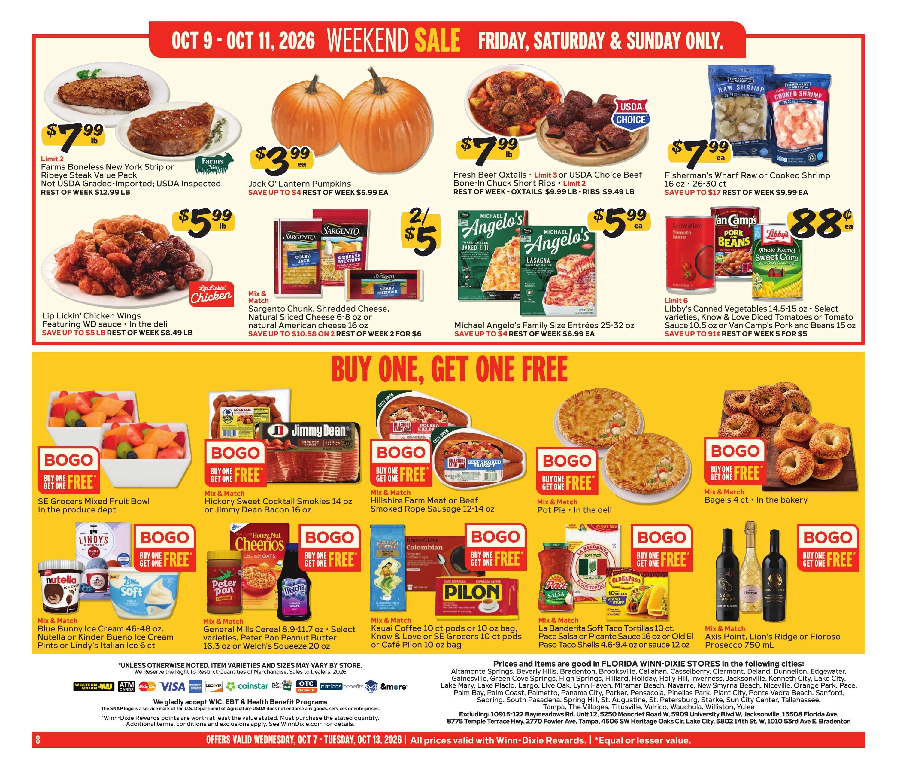 Winn-Dixie (Clearwater Area, FL) Weekly Ad October 7 - 13, 2026