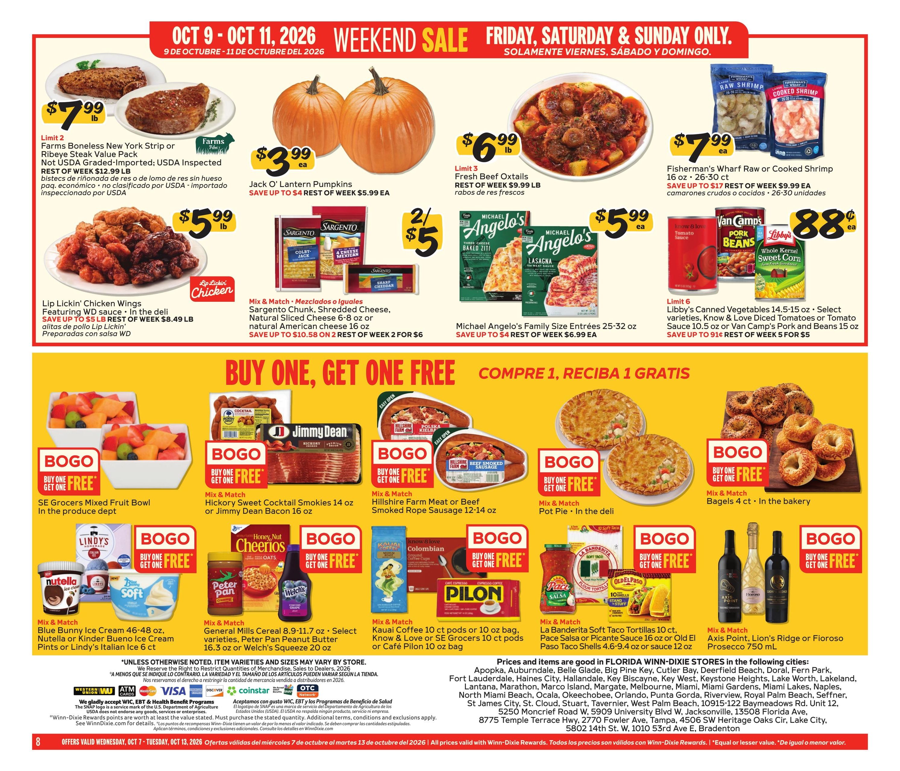 Winn-Dixie (Boca Raton Area, FL) Weekly Ad October 7 - 13, 2026