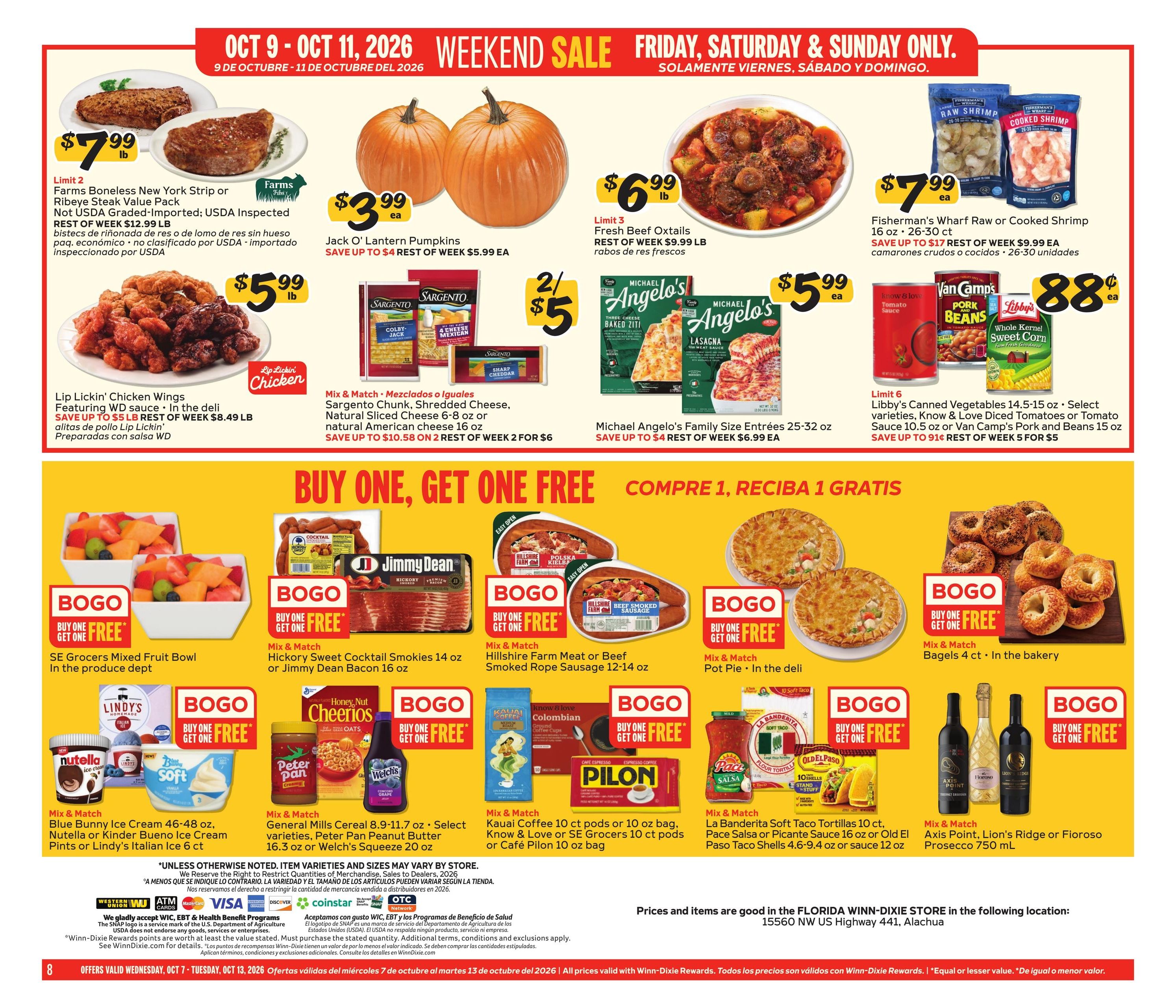 Winn-Dixie (Old Town Area, FL) Weekly Ad October 7 - 13, 2026