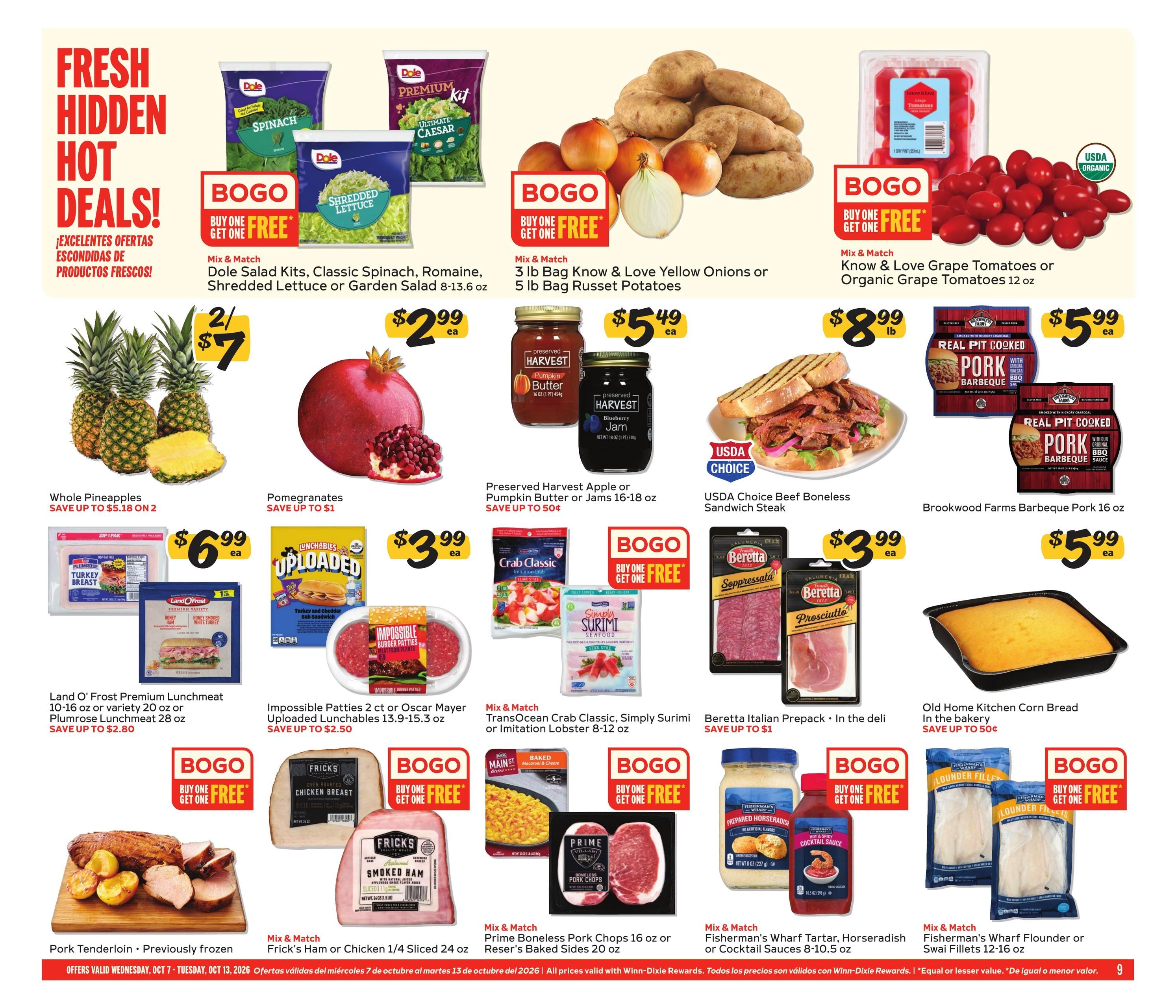 Winn-Dixie (Old Town Area, FL) Weekly Ad October 7 - 13, 2026