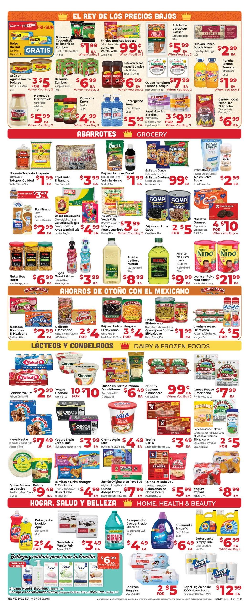 El Rancho Supermercado (Dallas-Mesquite Area, TX) Weekly Ad October 7 - 13, 2026