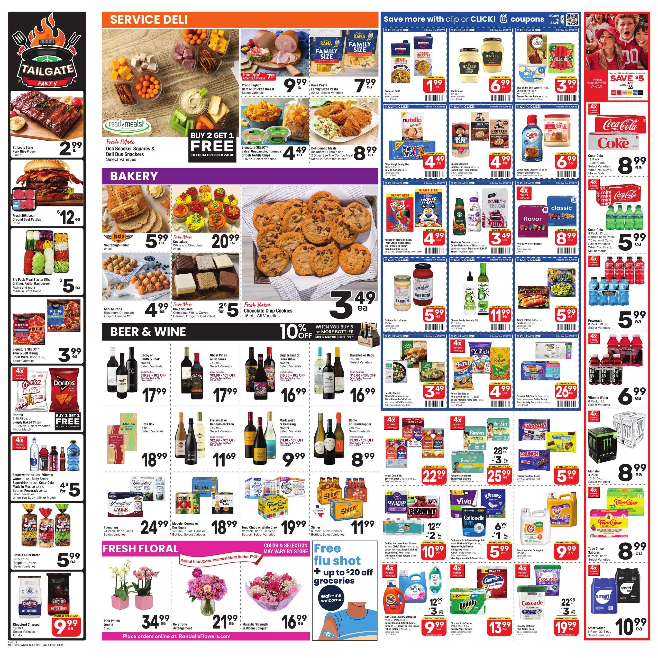 Randalls (Austin Area, TX) Weekly Ad October 7 - 13, 2026